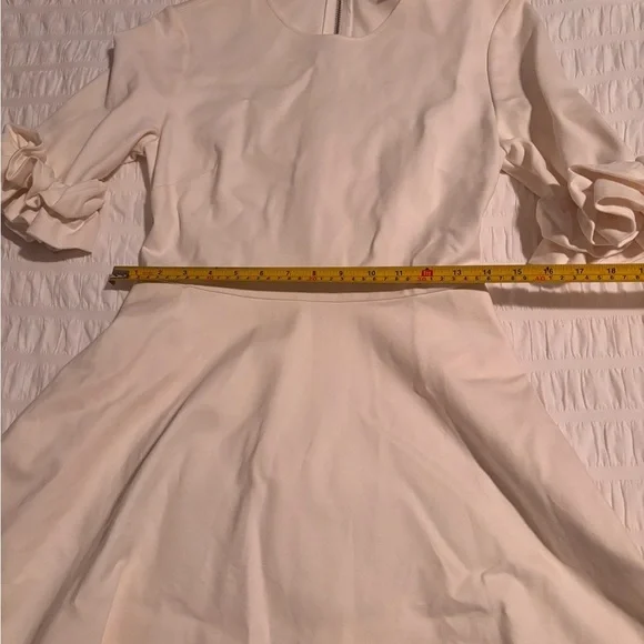 Ted Baker Ivory Long Sleeve Dress with Ruffle Detail - Picture 9 of 12